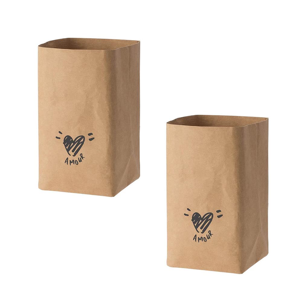 Amazon｜洗える クラフト紙袋 大容量のマルチ収納 再利用可能なバッグ